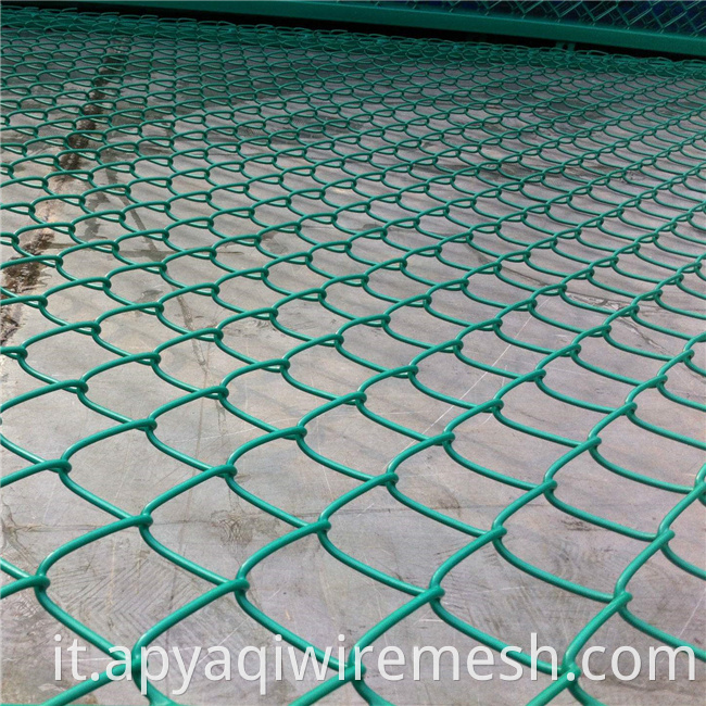 Fence a catena a rete diamante con rivestimento a diamante rivestito in PVC galvanizzato